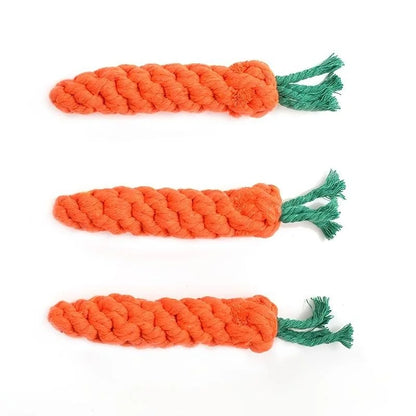 1Pc/3Pc Pet Knot Toy for Dog and Cat Carrot Shape Dog Chew Toys Cotton Rope Toys for Indoor Dogs Cat Toys Dog Accessories