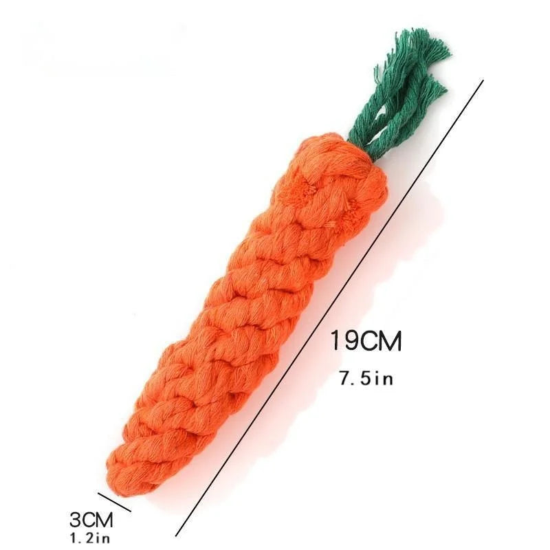 1Pc/3Pc Pet Knot Toy for Dog and Cat Carrot Shape Dog Chew Toys Cotton Rope Toys for Indoor Dogs Cat Toys Dog Accessories