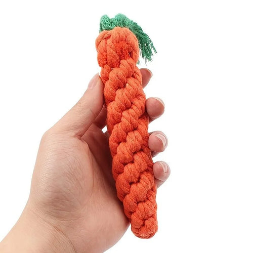 1Pc/3Pc Pet Knot Toy for Dog and Cat Carrot Shape Dog Chew Toys Cotton Rope Toys for Indoor Dogs Cat Toys Dog Accessories