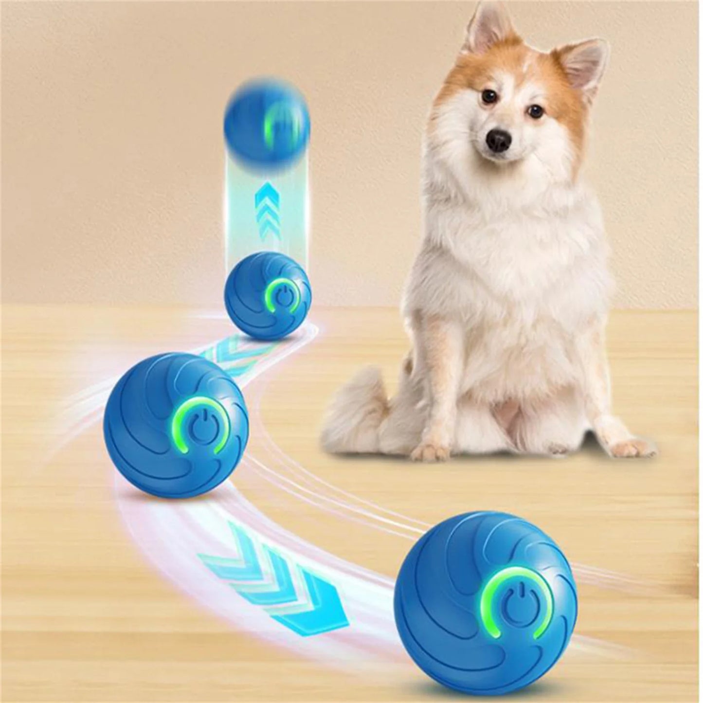 Automatic Rolling Ball Dog Toy Ball Electric Automatic Dog Toy Interactive Smart Pet Interaction LED Rechargeable Toy Pet