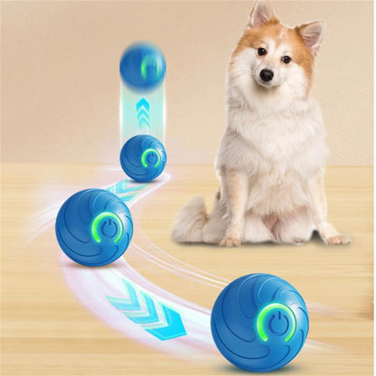Automatic Rolling Ball Dog Toy Ball Electric Automatic Dog Toy Interactive Smart Pet Interaction LED Rechargeable Toy Pet