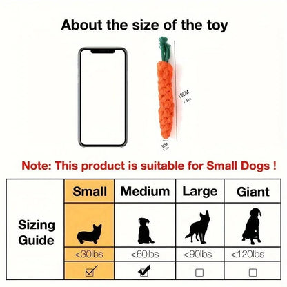1Pc/3Pc Pet Knot Toy for Dog and Cat Carrot Shape Dog Chew Toys Cotton Rope Toys for Indoor Dogs Cat Toys Dog Accessories