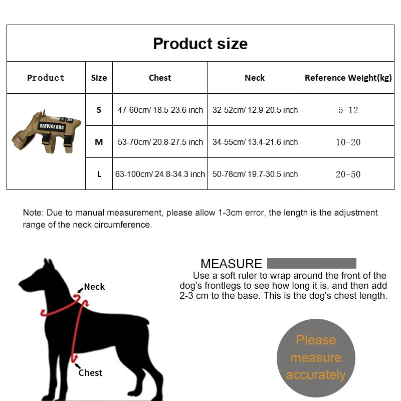 Service Dog Vest No Pull Dog Harness with 4 Dog Patches, Reflective Pet Harness with Durable Soft Padded Handle for Training Med